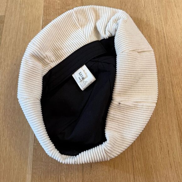Cream Corduroy Beret - Picture 2 of 4